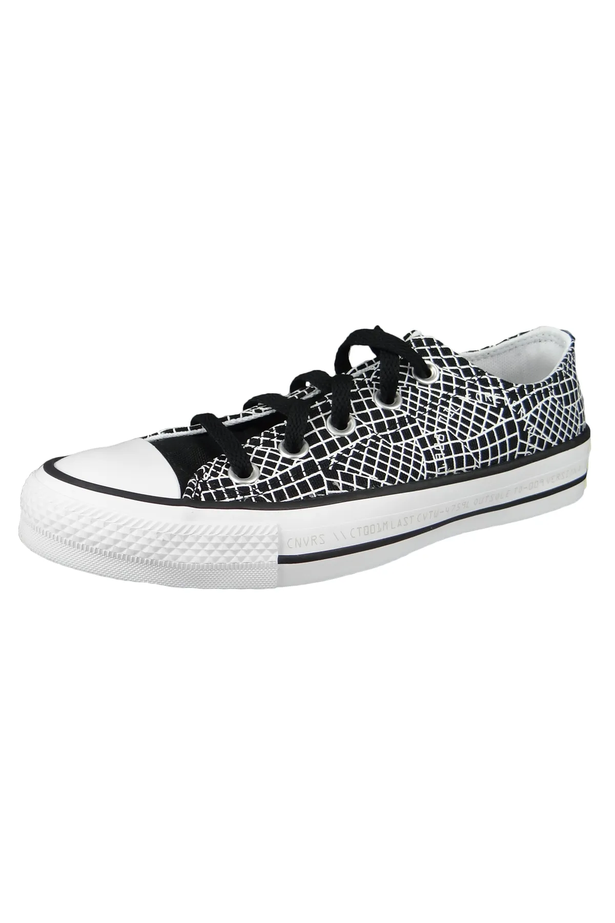 converse  Damen Low Sneaker Chuck Taylor All Star Topograhic OX 170123C Schwarz Black LT Zitron Textil