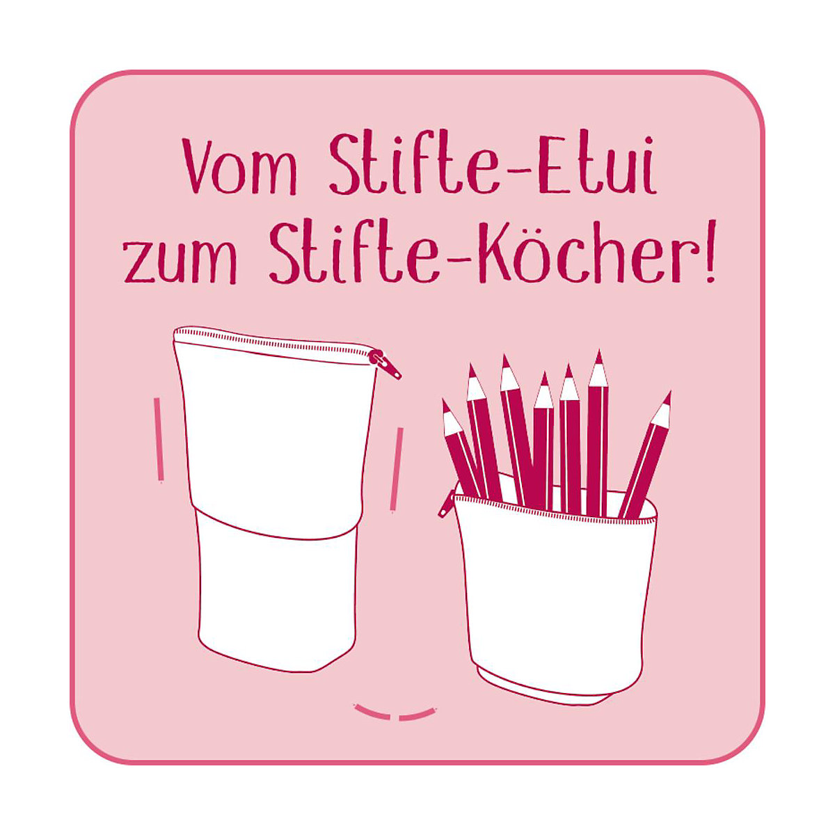Schlampermäppchen 2in1 Pferdefreunde, stehend, unbefüllt