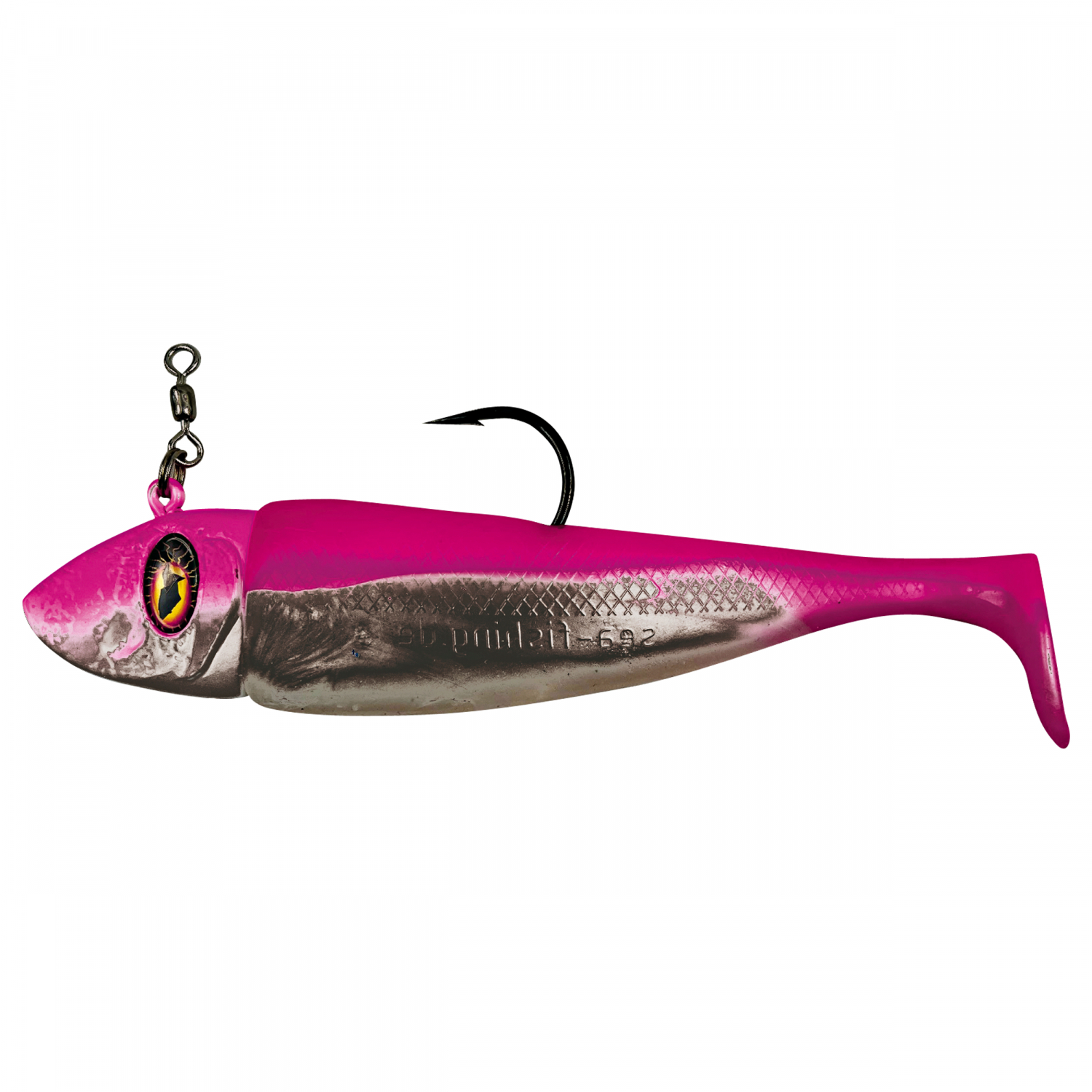 Eisele Softlure Tiefgänger mit Switchkopf (Violett UV/Schwarz)
