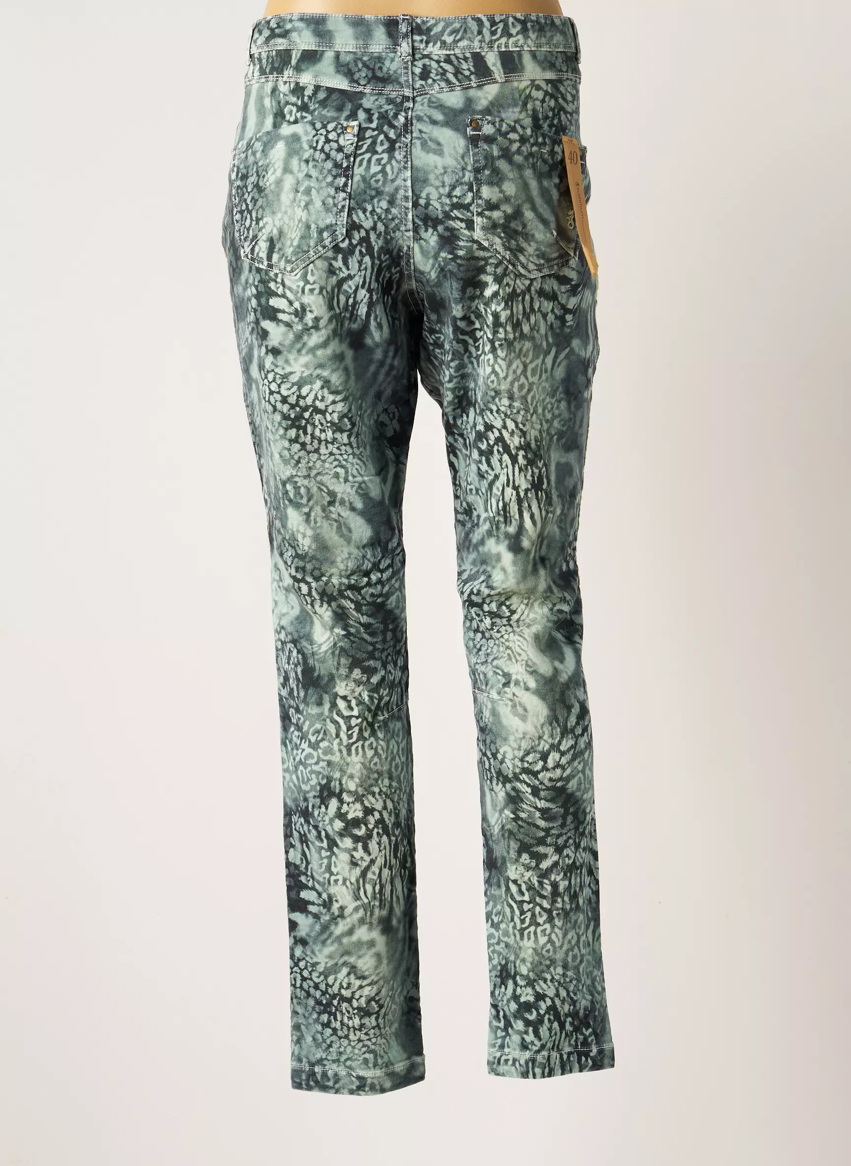 Summum Pantalons Slim Femme couleur vert