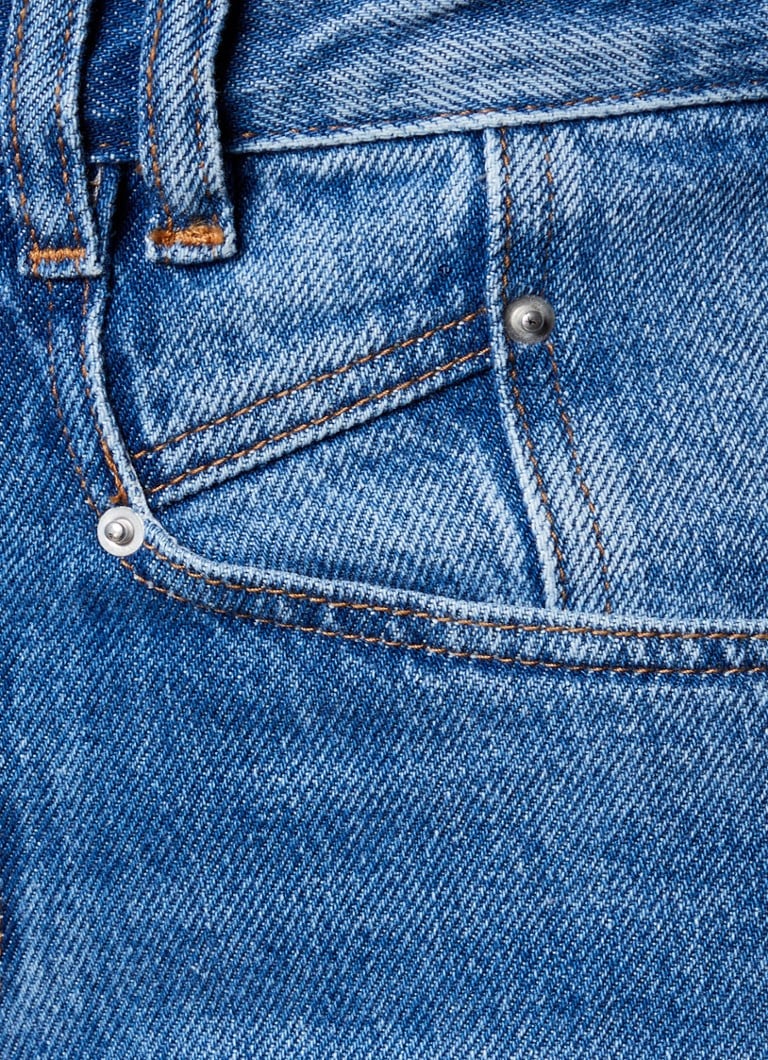 Isabel Marant Lemony augstvidukļa džinsi ar uzliesmojošu malu un vidēji mazgājamu rakstu