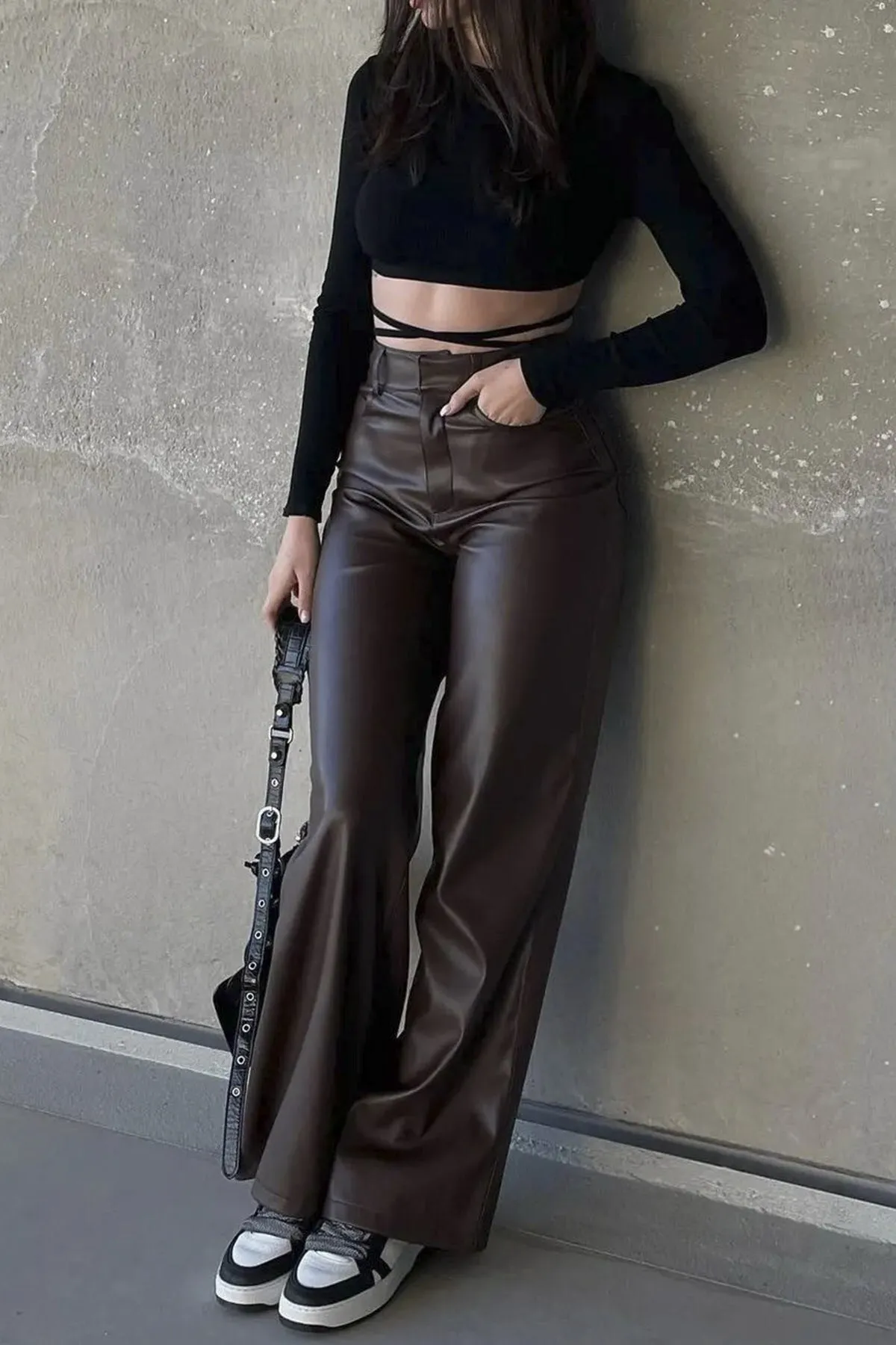 Madmext  Mad Girls Braune Lederhose Mg1316