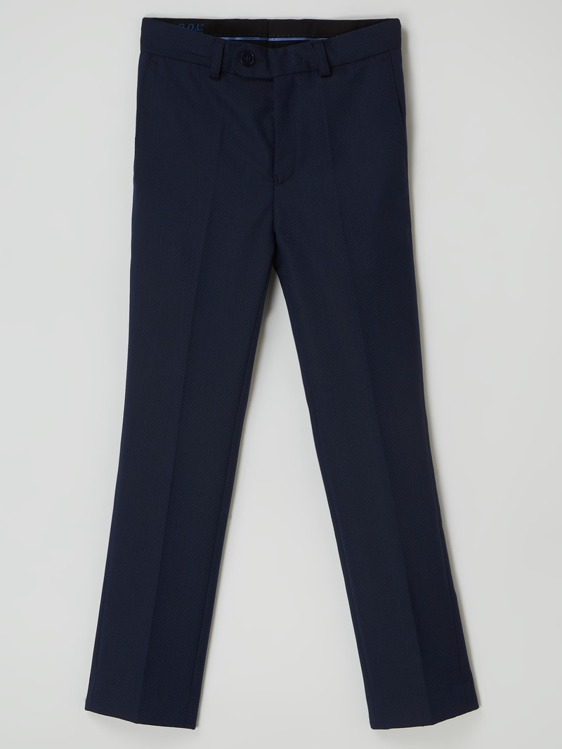 Super Slim Fit Hose mit Stretch-Anteil in marineblau