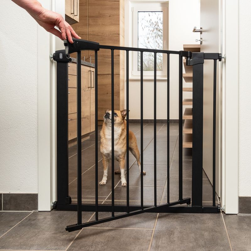 TIAKI Schwarzes Hundegitter mit 7 cm Verlängerung