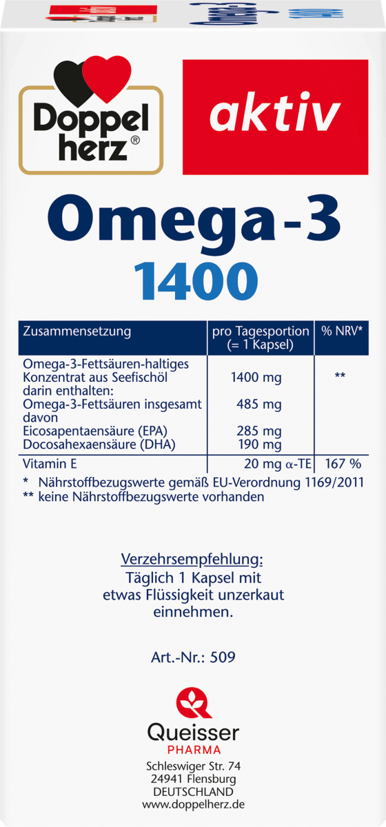 Omega-3 1400 Kapseln 90 St, 171,3 g