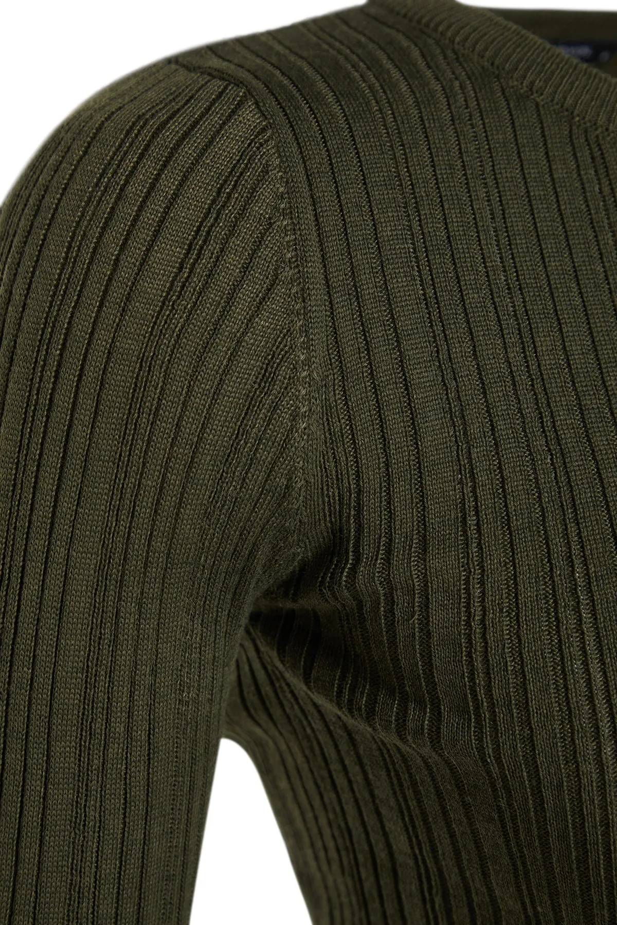 Trendyol Collection  Khakifarbenes, kurzes Strickoberteil und -unterteil-Set TWOAW24AU00003