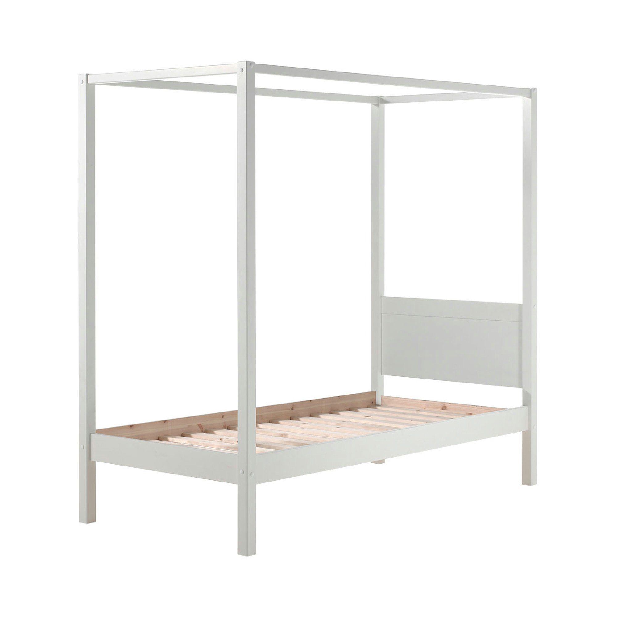 Kindermöbel 24 Himmelbett Alysa inkl. Lattenrost + Himmelgestänge