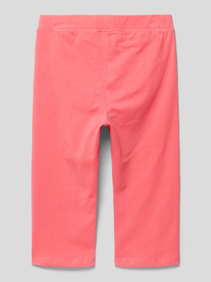 Stoffhose mit elastischem Bund in pink