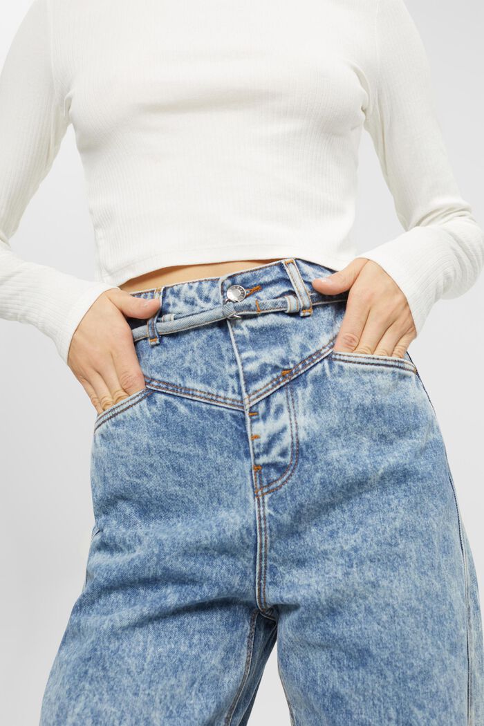 Banana-Fit-Jeans mit hohem Bund und Stonewashed-Effekt