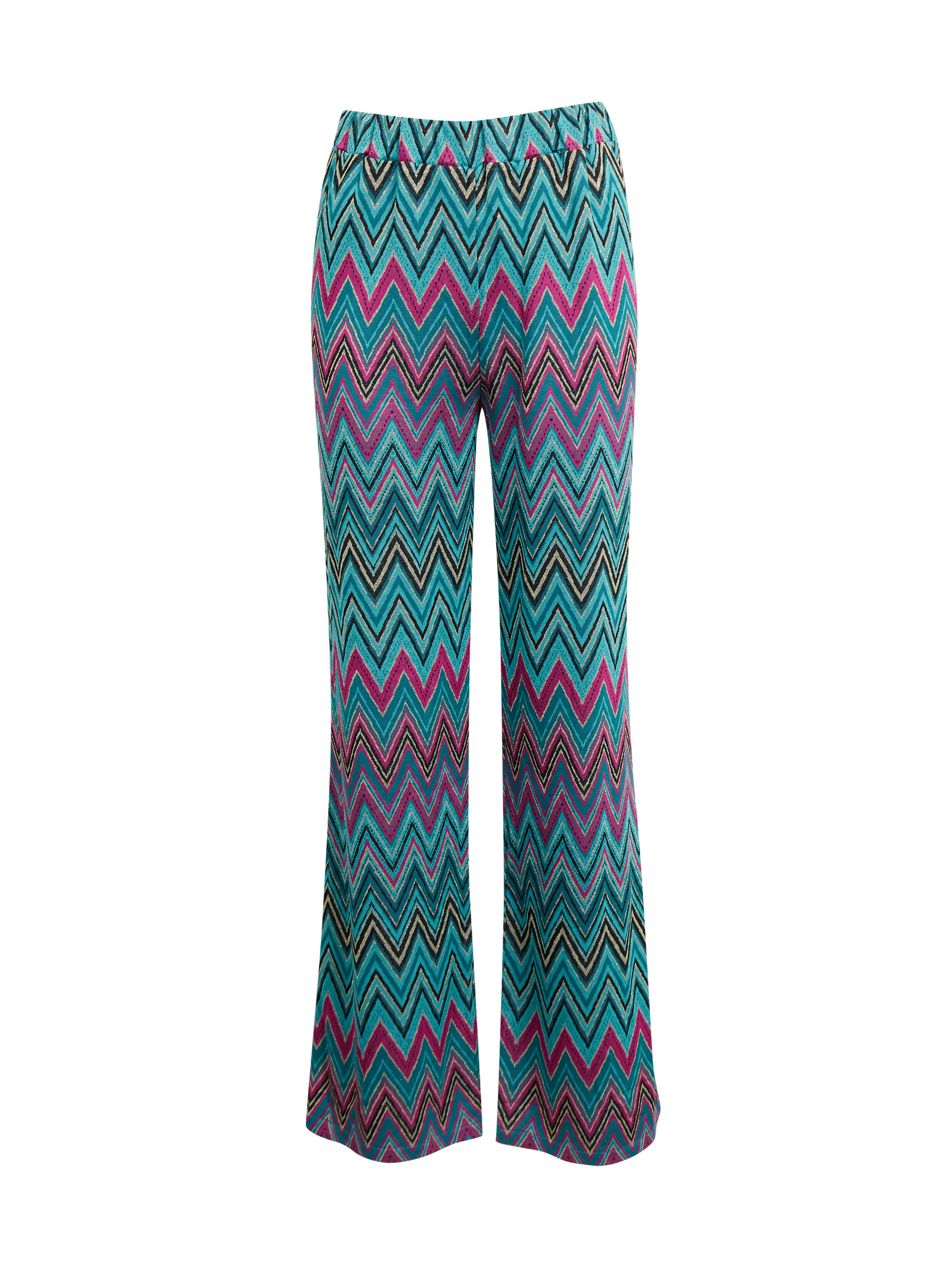 Rosa und grün gemusterte Damenhose ORSAY