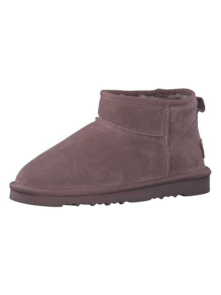 s.Oliver Leder-Ankle-Boots in Rosa günstig kaufen