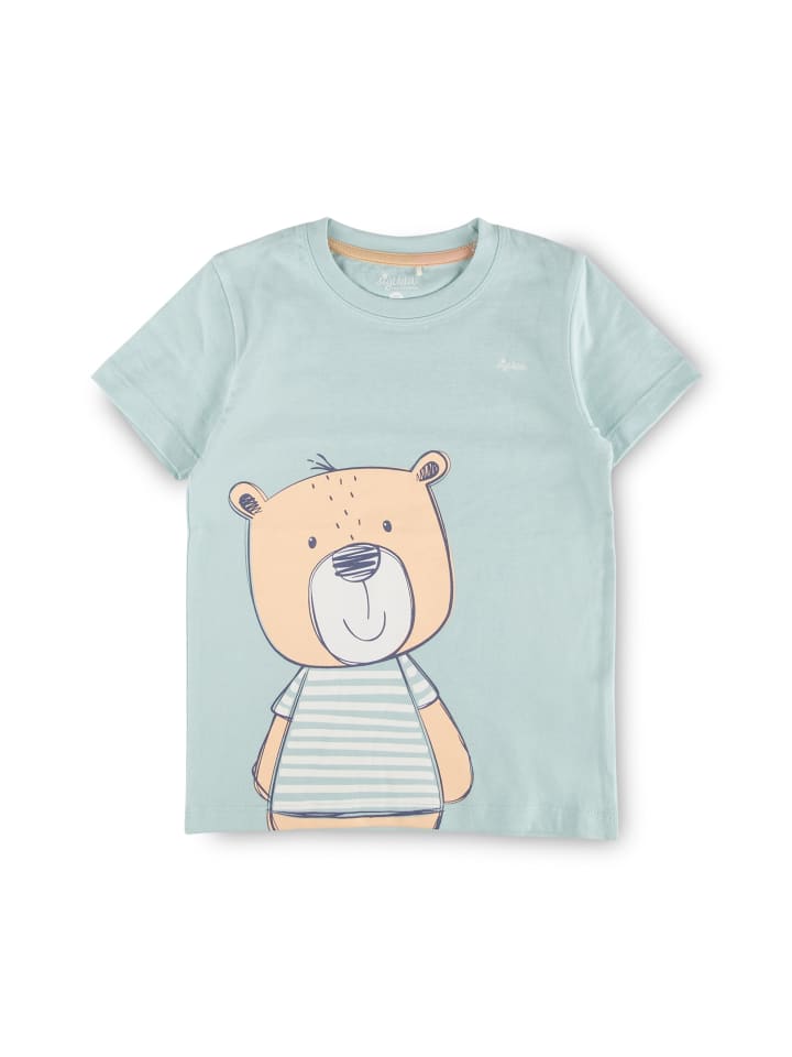 Sigikid Pyjama Kinder Schlafanzug in Hellblau/Hellbraun/ lange Hose günstig kaufen