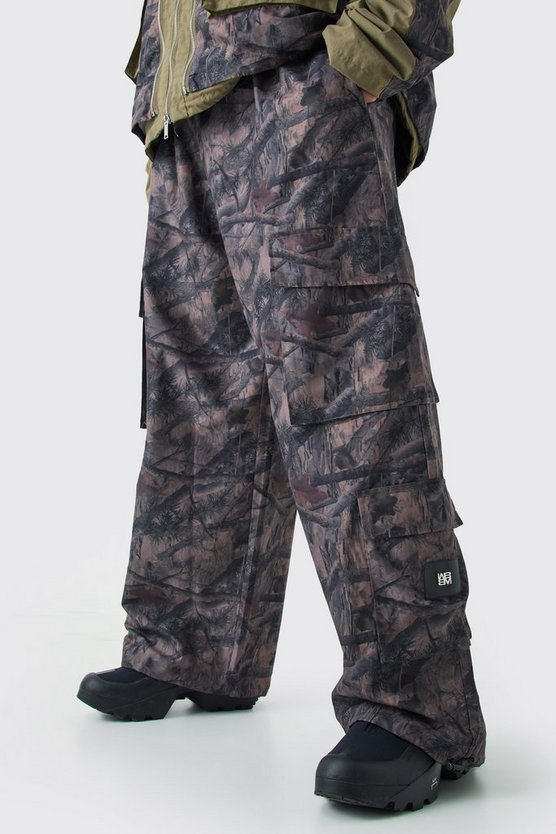 Plus Camouflage Cargo-Hose mit elastischem Bund