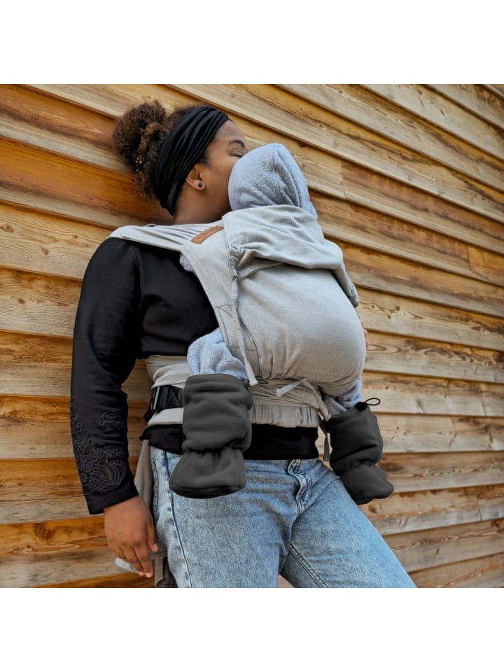 Hoppediz Babyschuhe Fleece-Booties in anthrazit günstig kaufen 18