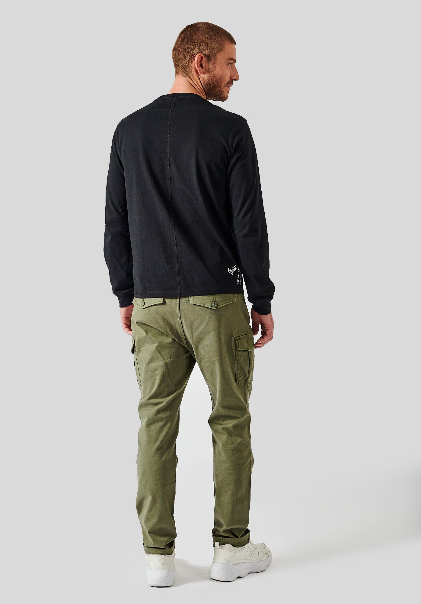 BOLLI  T-shirt noir homme 100% coton