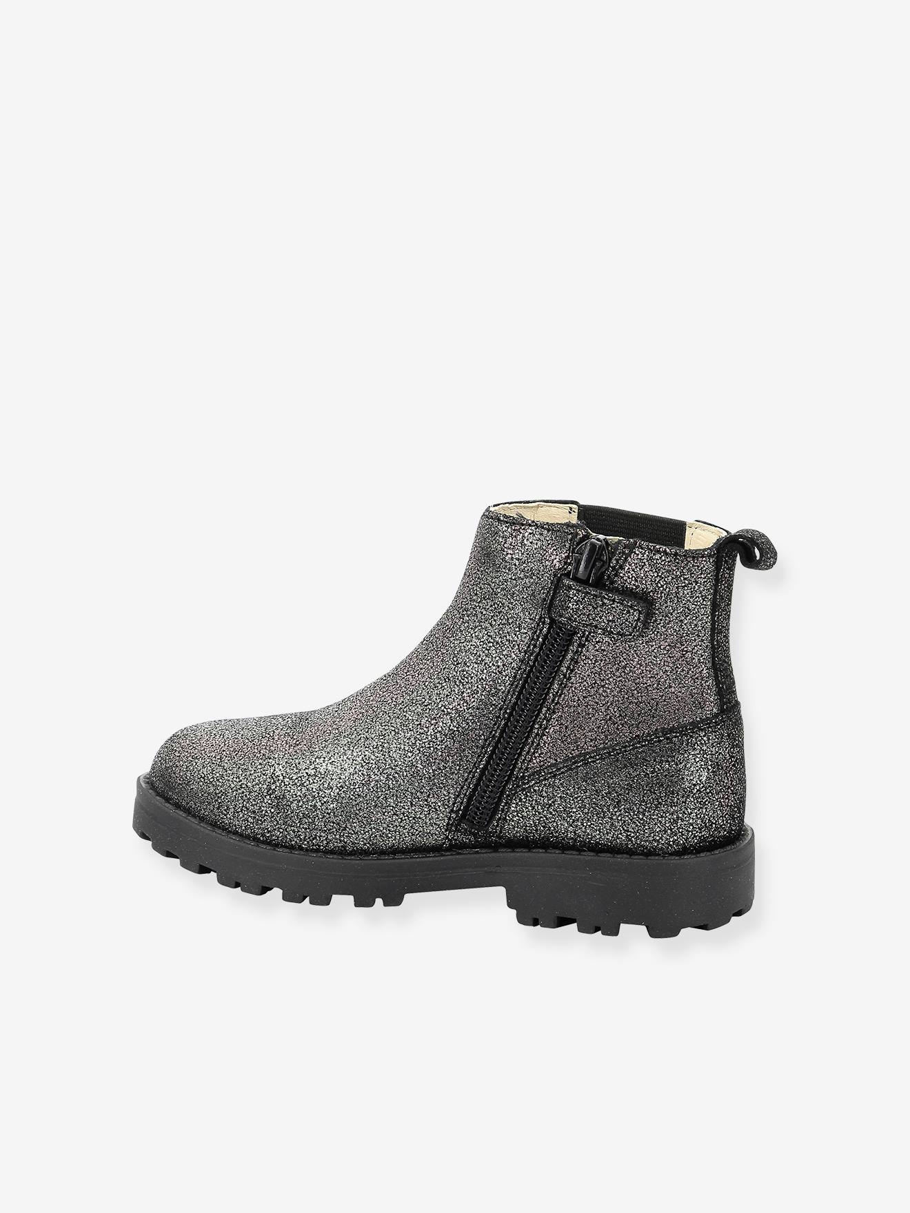 Boots cuir fille Groofit KICKERS® gris