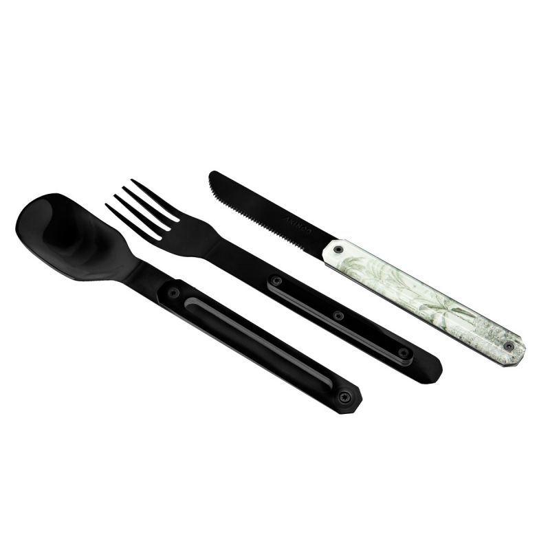 Akinod Magnetic Straight Cutlery 12H34 BLACK Mirror Tropique