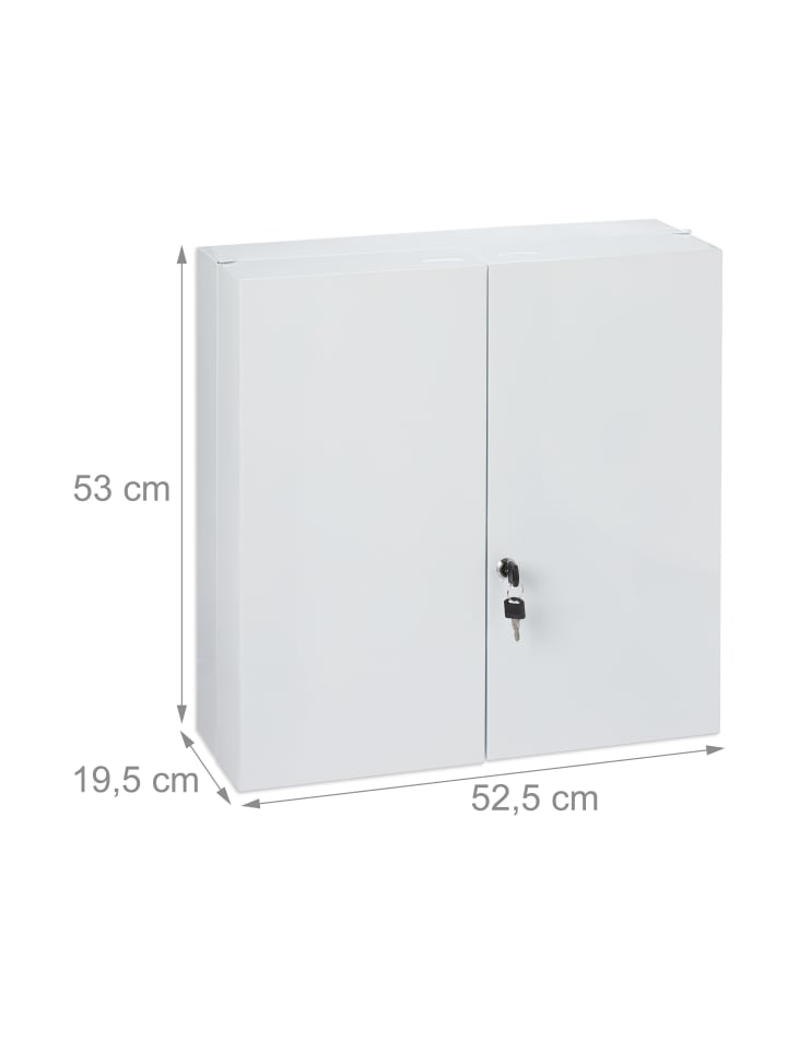 relaxdays Medizinschrank in Weiß - (B)52,5 x (H)53 x (T)19,5 cm günstig kaufen onesize