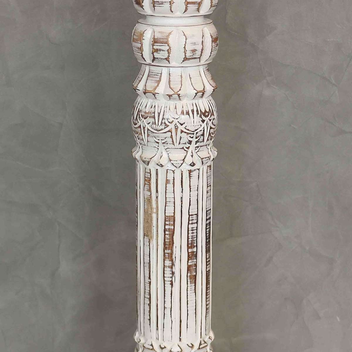 Oriental Galerie Blumenhocker Säule Antik Modell Batya 60 cm klein whitewash (1 St), Handarbeit