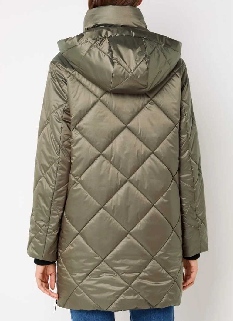 Claudia Sträter Padded parka with quilt pattern and zipper detail