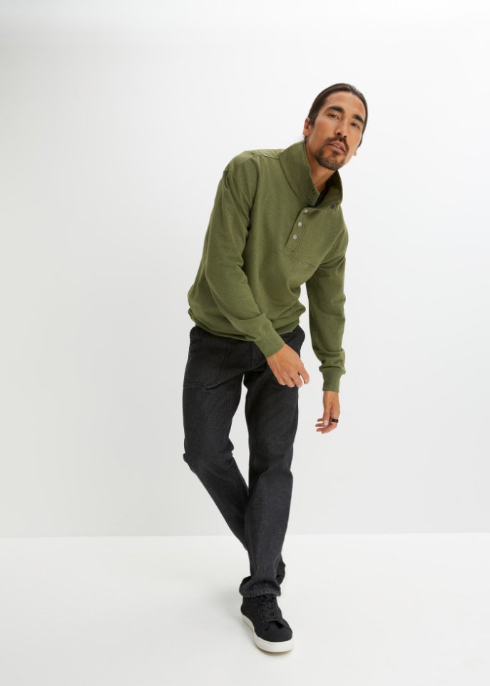 Sweatshirt mit recyceltem Polyester, Loose Fit
