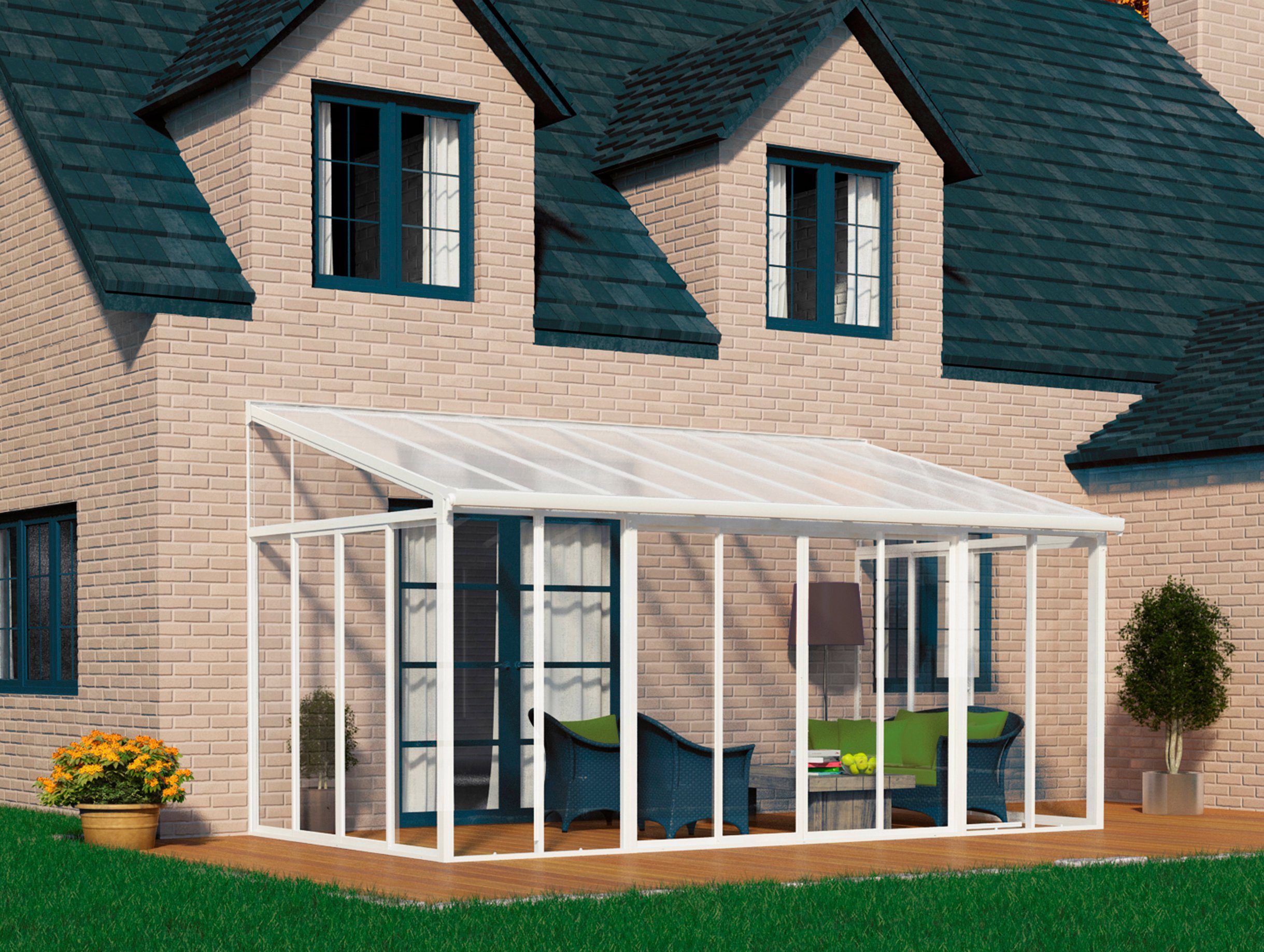 Palram - Canopia Wintergarten San Remo, BxT: 546x295 cm, Bedachung Doppelstegplatten, BxT: 546x295 cm