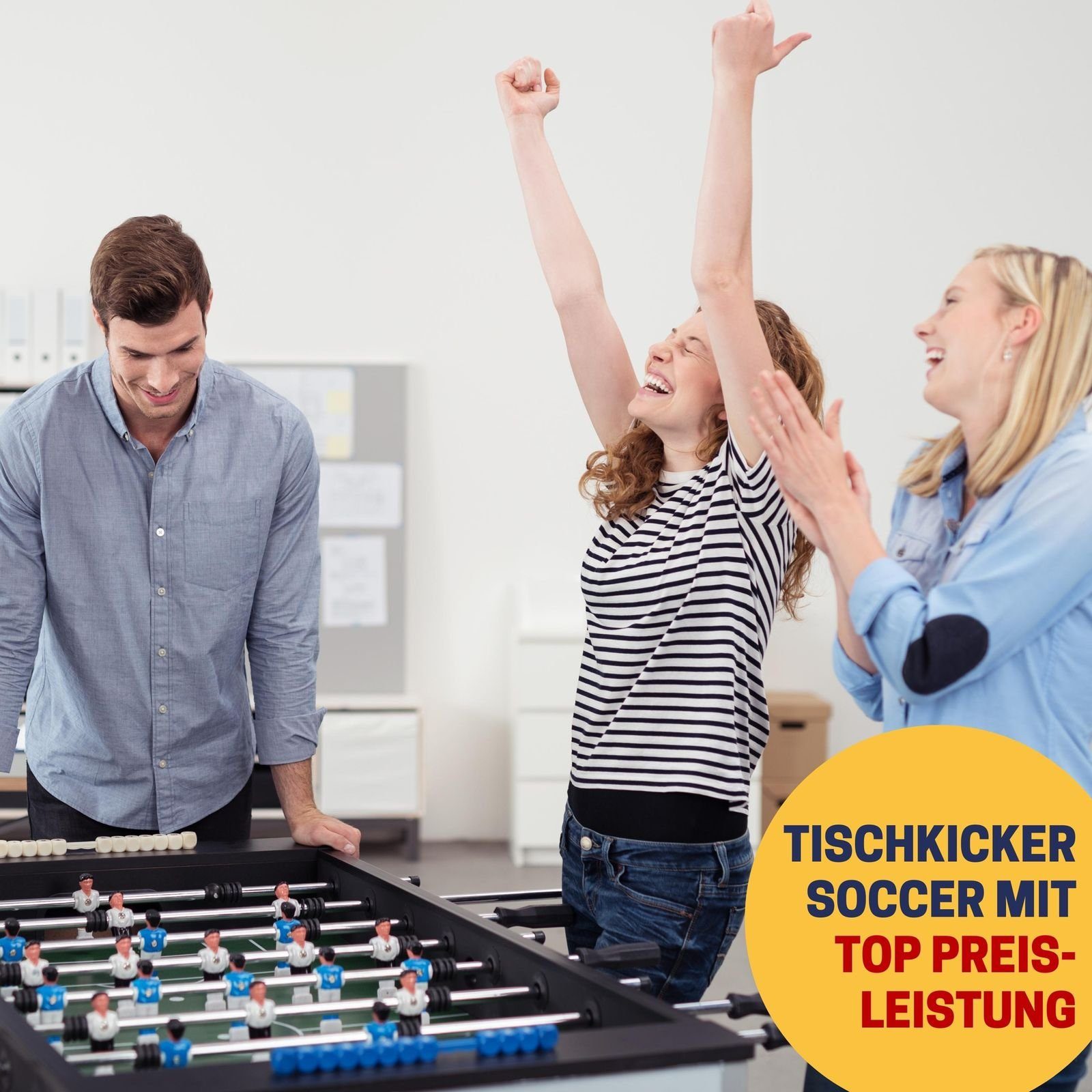 Best Sporting Kickertisch Tischkicker Soccer mit Spielfläche 105 x 58 cm