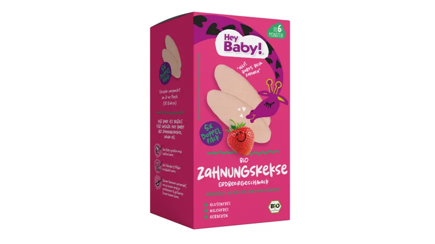Hey Baby! Bio Zahnungskeks Erdbeere 21 g