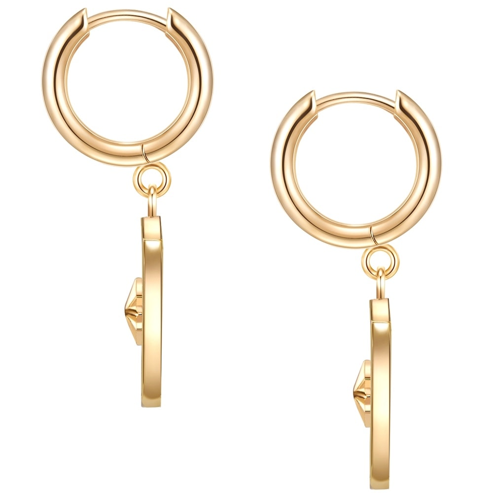 Valero Pearls Boucles doreilles en acier inoxydable Acier inoxydable Nacre en Or jaune Boucles d'oreilles
