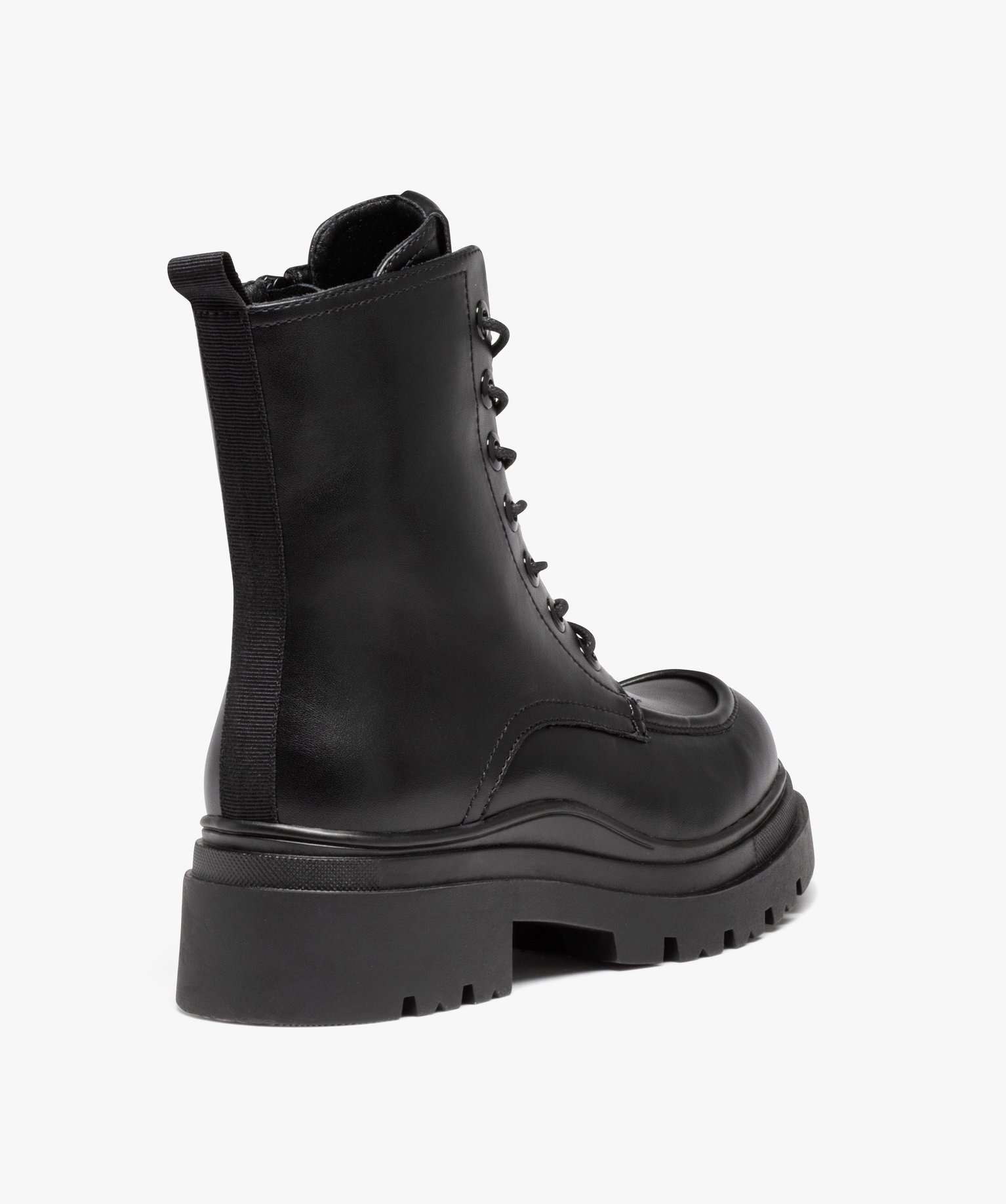Boots doublés sur semelle crantée femme noir | GEMO