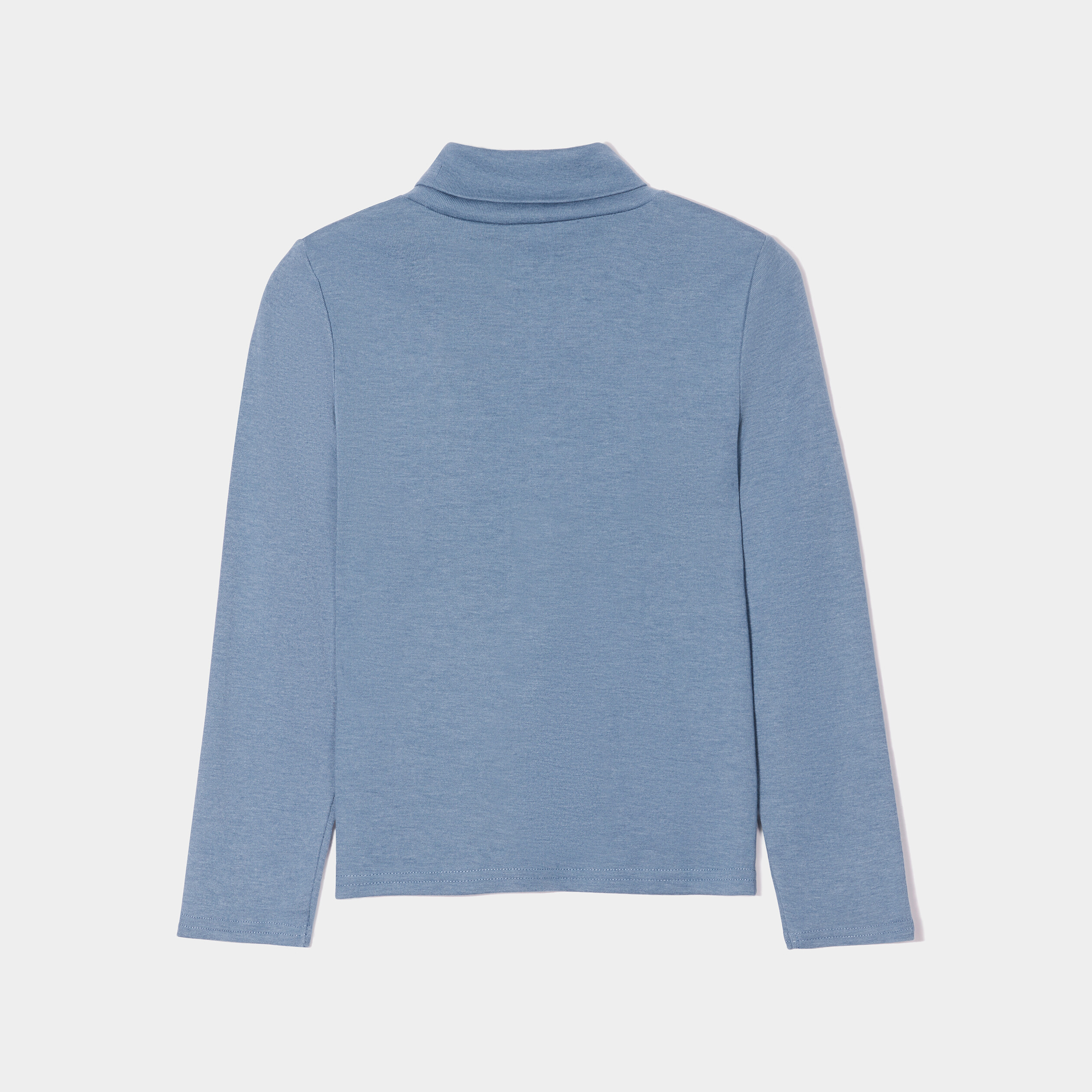Lot 2 t-shirts col roulé bleu gris garçon | La Halle