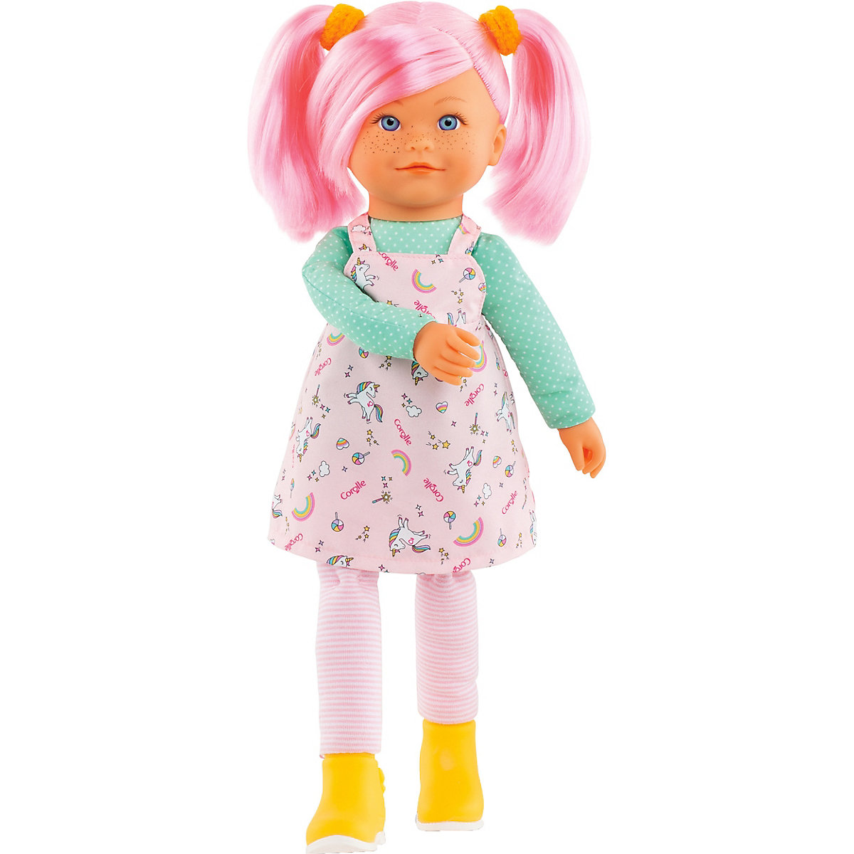 Corolle Rainbow Doll Praline mit zartem Vanilleduft mit Schlenkerbeinen 40cm