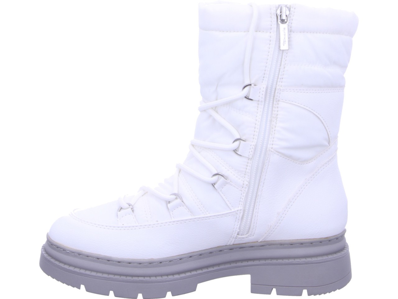 TAMARIS Schnür-Stiefeletten weiss