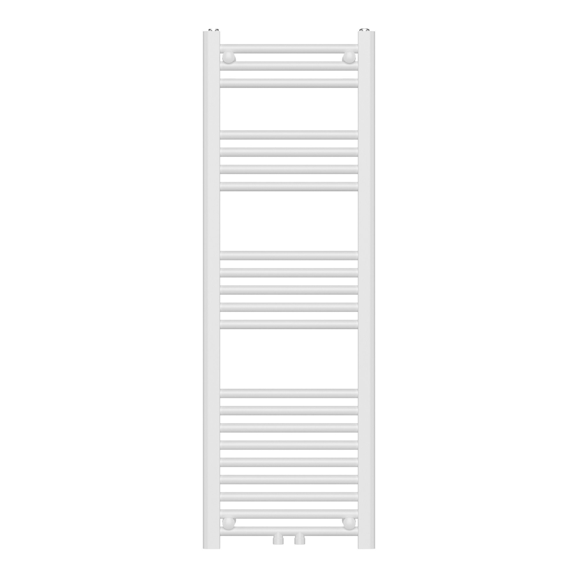 neu.haus Badheizkörper, Voss Handtuchheizkörper mit Stangen 120 x 40 cm Weiß