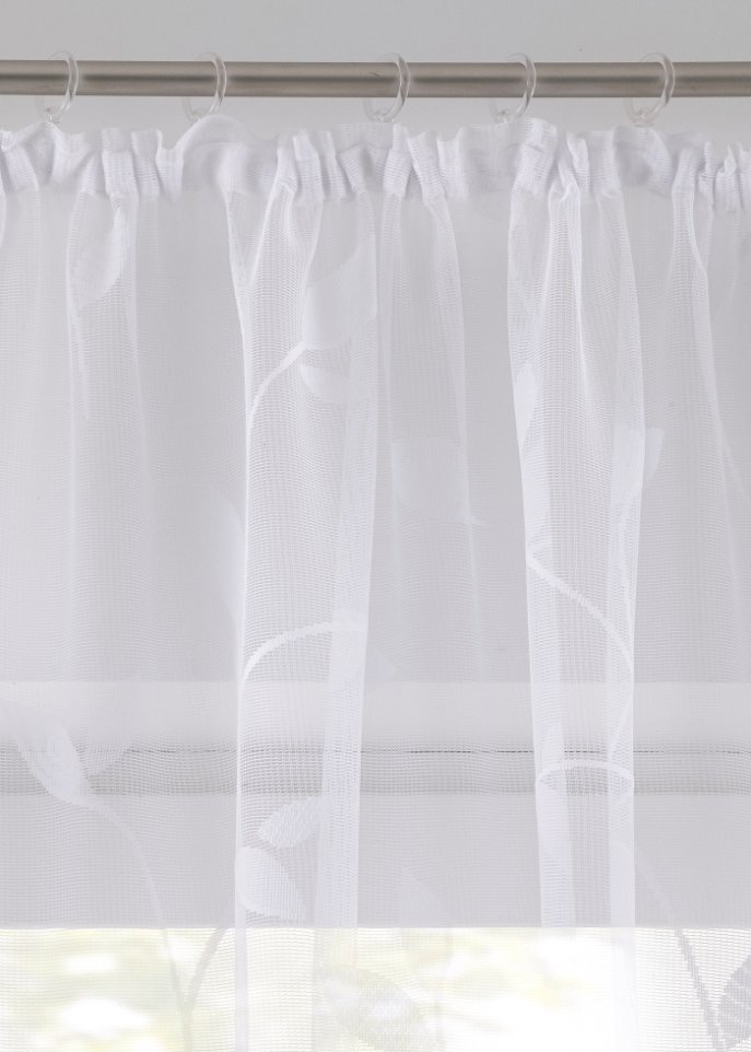 Jacquard Gardine mit Blättern