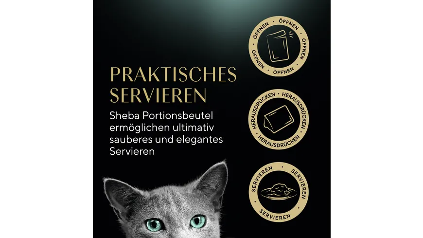 Sheba Katzennassfutter Geflügel in Gelée Mega-Pack 3.4 kg