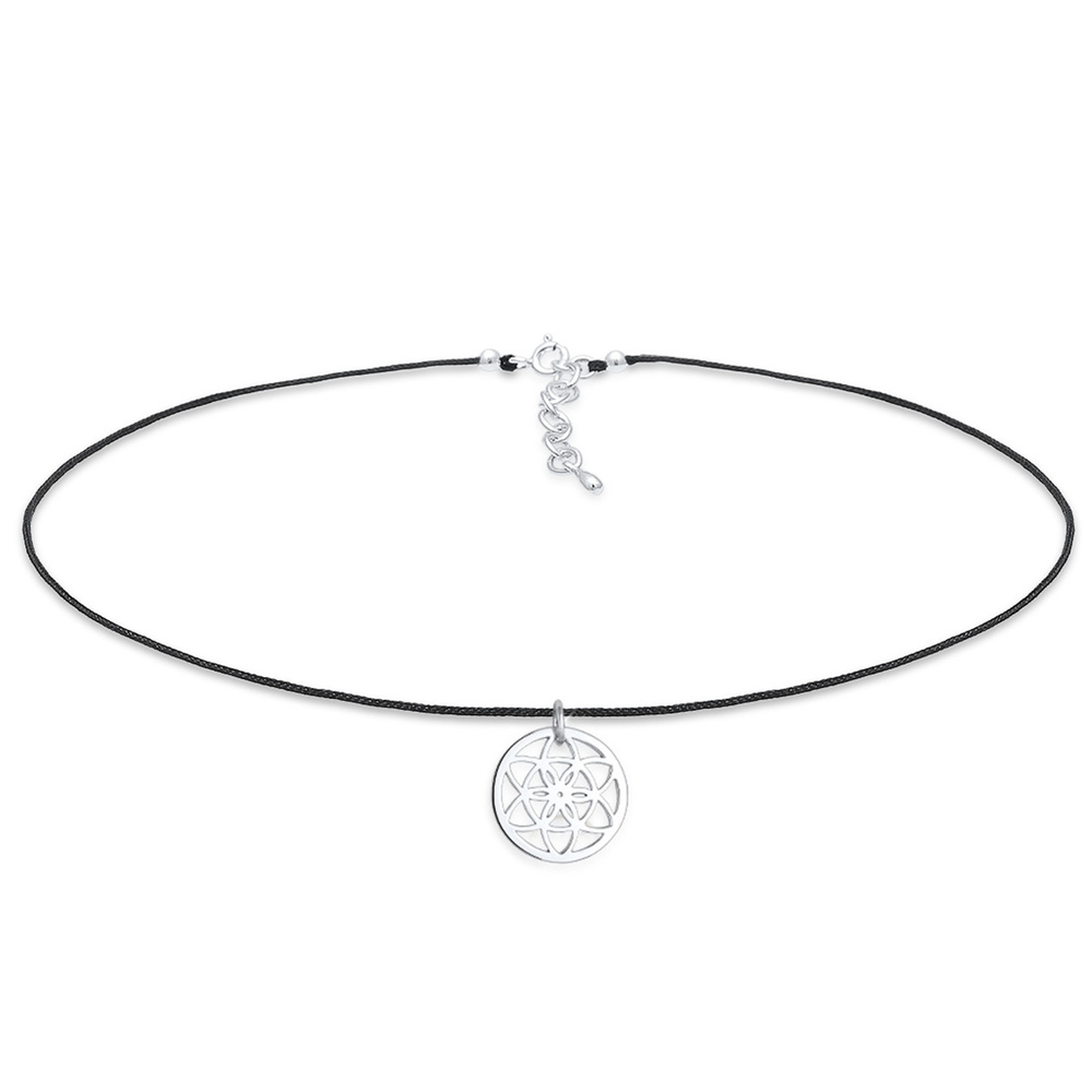 Elli Elli Collier Femme Choker Pendentif Ornement - (925/1000) Argent collier