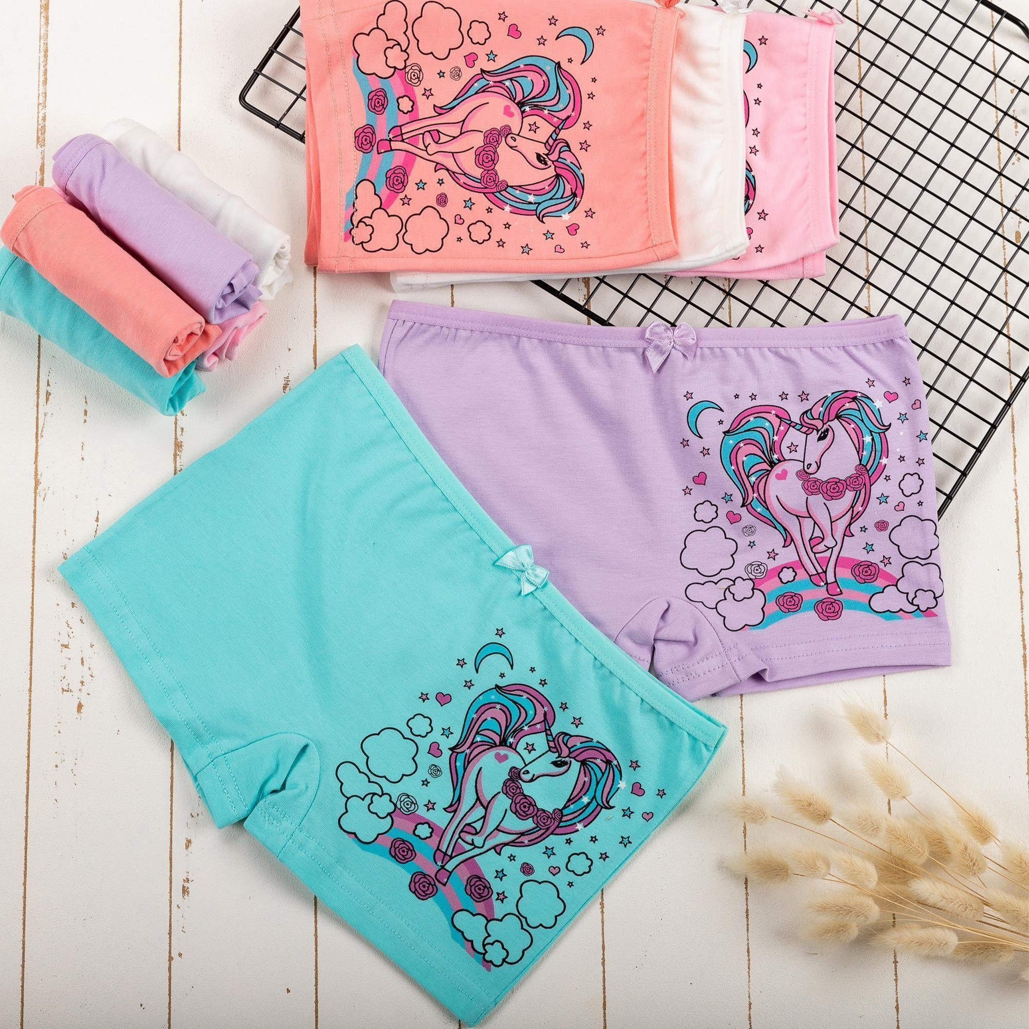 LOREZA Panty 10 Mädchen Pantys aus Baumwolle Unterwäsche Gr. 92-158 (Spar-Packung, 10-St)