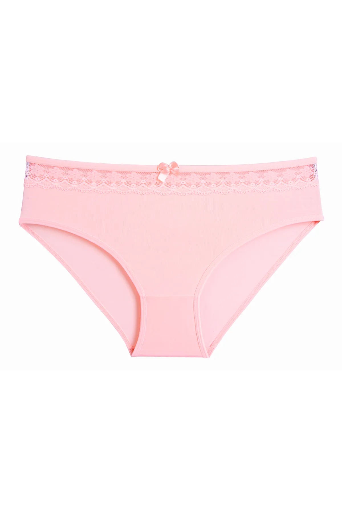 Nicoletta  Damenhöschen 5er-Pack Lycra-Spitze-Baumwolle LACHS