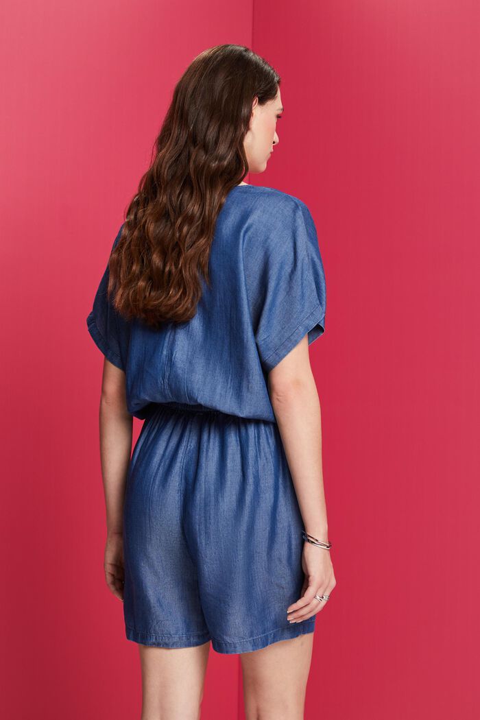 Kurzer Einteiler in Jeans-Optik, TENCEL™