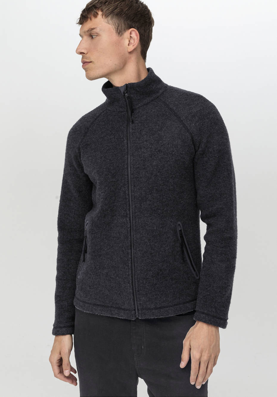Wollfleece-Jacke aus reiner Bio-Merinowolle