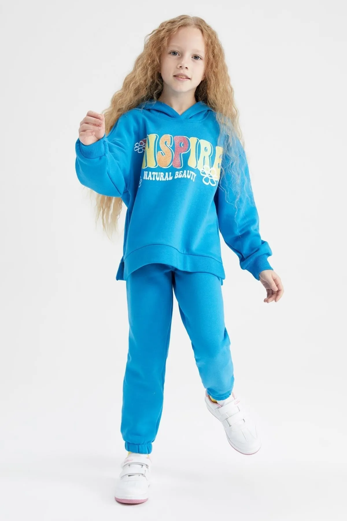 DeFacto  Mädchen Bedrucktes Sweatshirt Jogginghose 2er Set Y9070a622wn