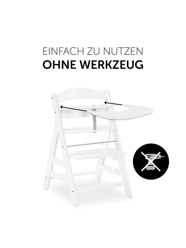 Hauck 5-tlg. Essbrett-Set für Alpha Plus - Click Tray   in weiss,rosa günstig kaufen onesize