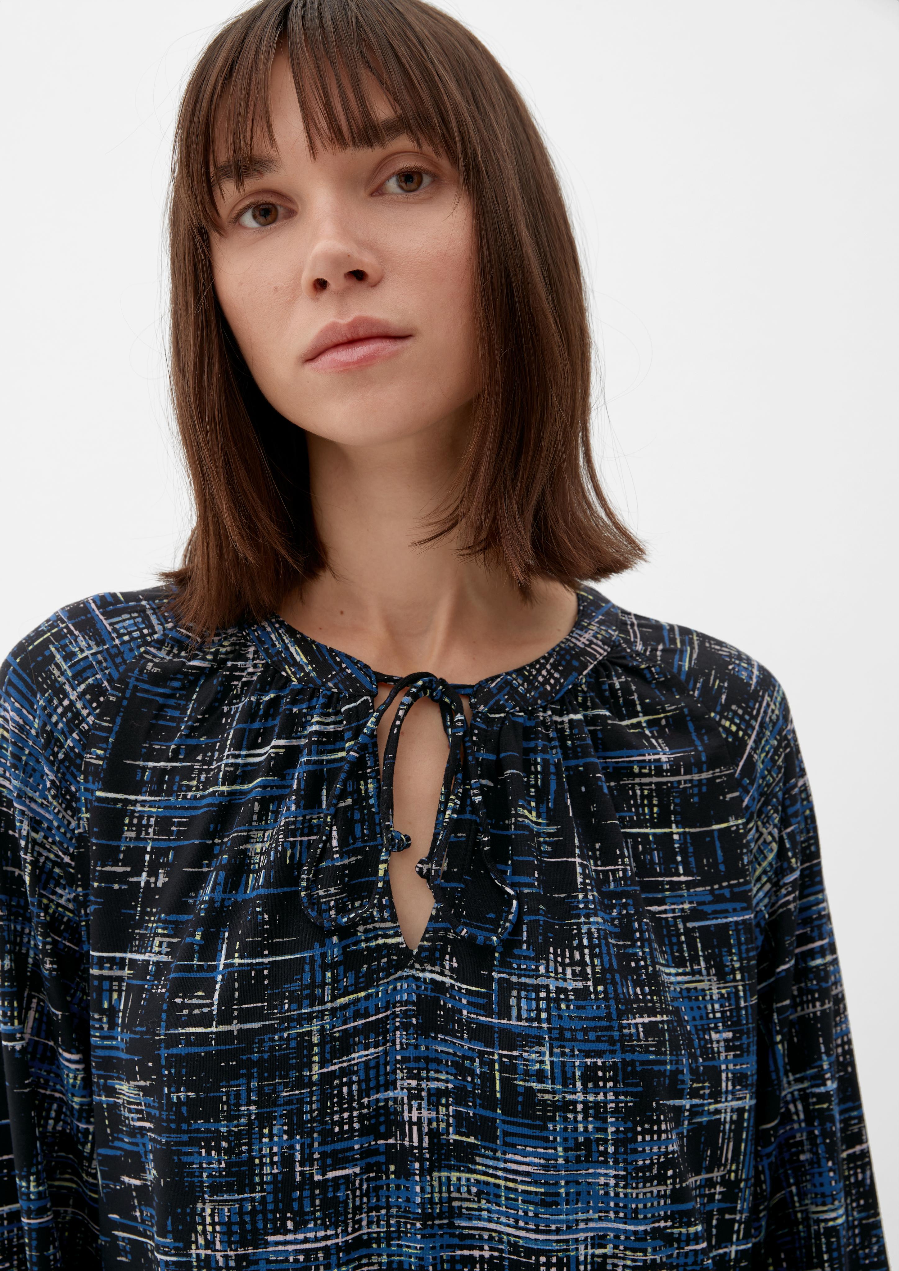 Jerseybluse mit Allover-Muster  2125376-99A0