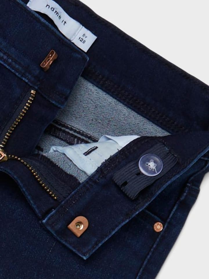 name it Jeanshose slim fit in dark blue denim günstig kaufen