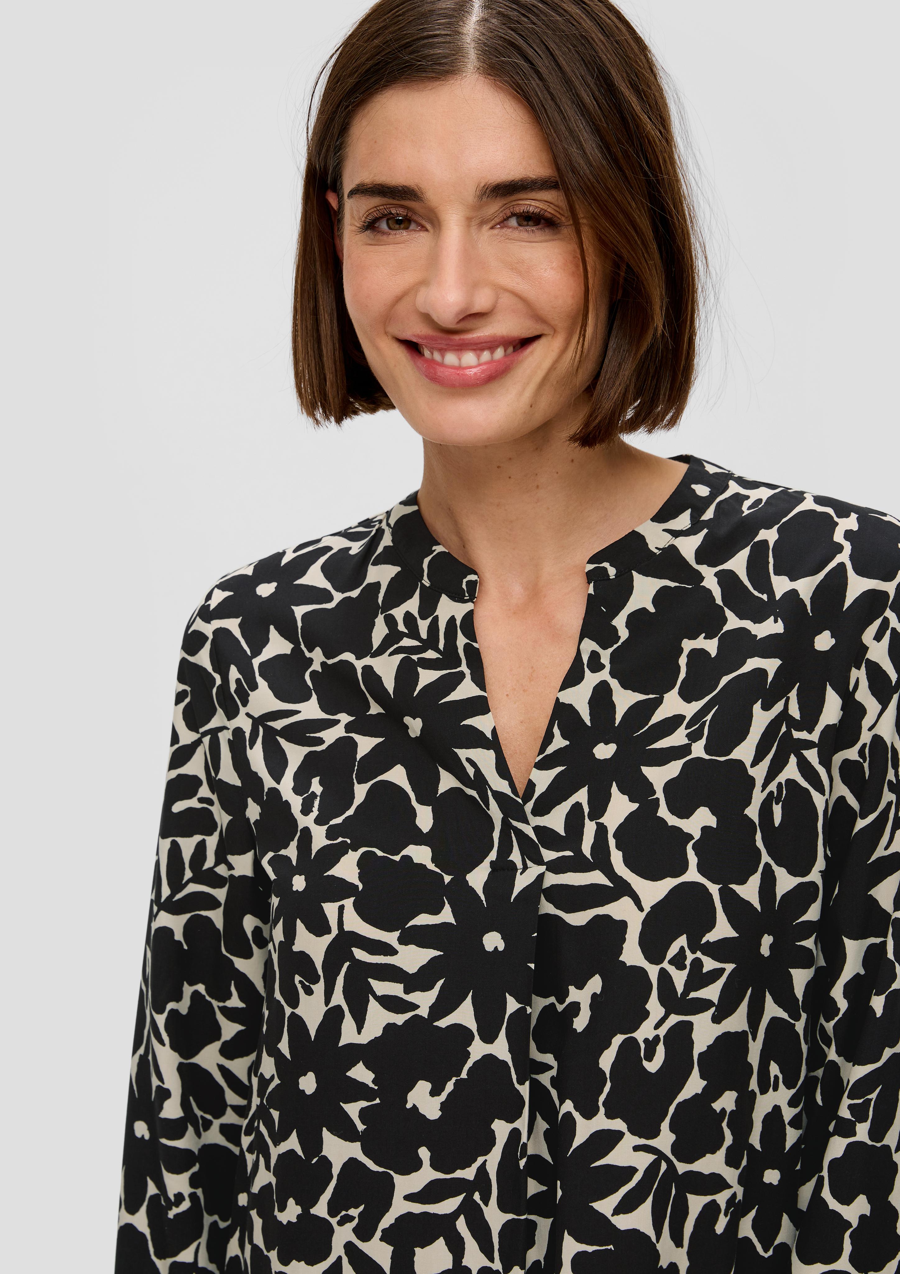 Viskosebluse mit Tunika-Ausschnitt  2142221-99A5