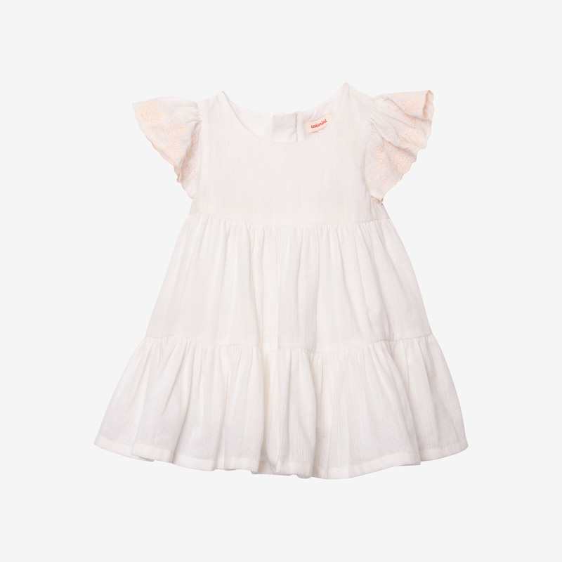 Robe bébé fille manches brodées blanche Catimini