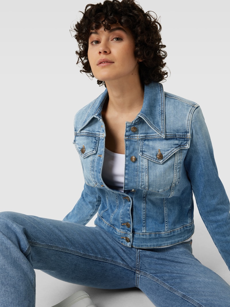 Jeansjacke mit Umlegekragen Modell 'SOMERTON' in jeans