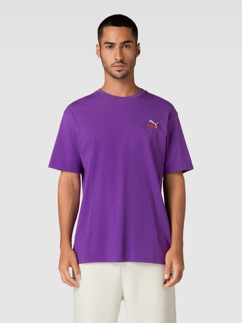 T-Shirt mit Label-Stitching - PUMA X P&C* in lila