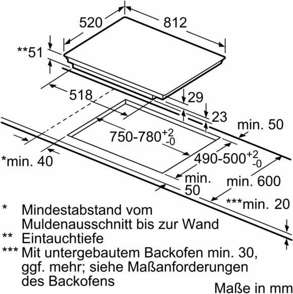 SIEMENS Induktions-Kochfeld von SCHOTT CERAN® EH875FFB1E, mit Warmhaltezone